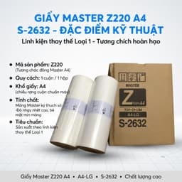 Giấy In Nhanh Master Z220 A4 Dùng Cho Máy Photocopy Máy In Laser Bề Mặt Mịn Bám Mực Tốt 3