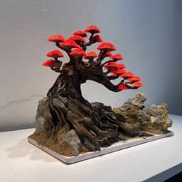 Aquascape Bonsai Ver.8 Gắn Sẵn Tán Rêu Màu Đỏ | Dùng Setup Bể Cá Thuỷ Sinh | RF Aquarium 5