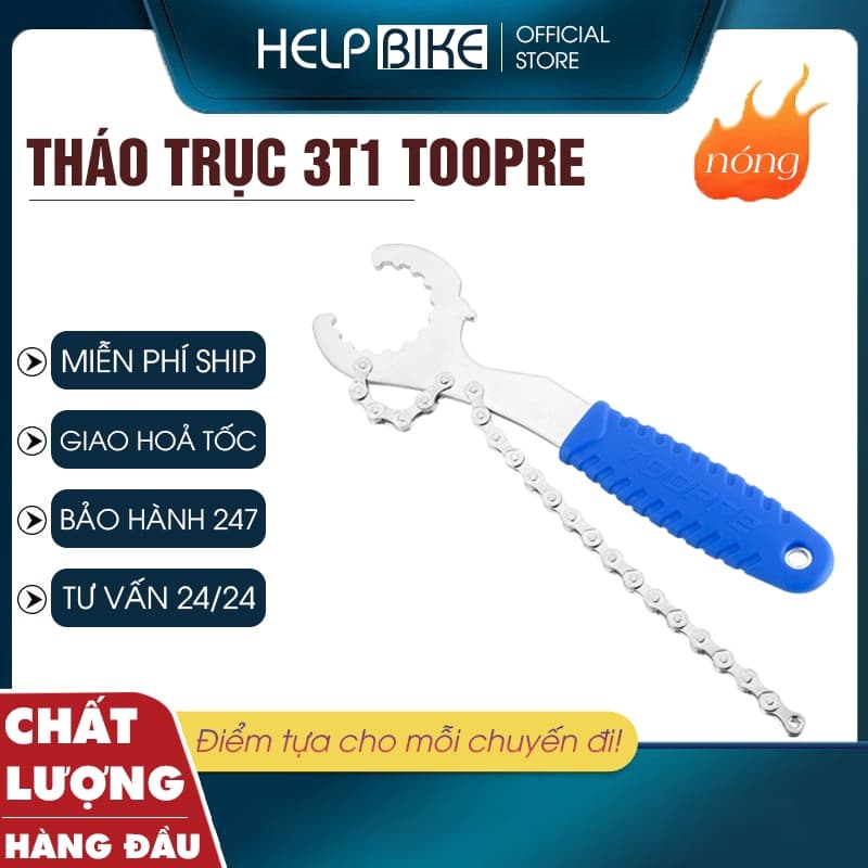 [Chính hãng Toopre] Dụng cụ tháo líp xe đạp cảo BB cốt rỗng, Cờ lê tháo bánh đà chuyên dụng - CL3T1Toopre
