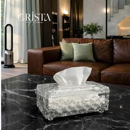 HỘP THỦY TINH ĐỰNG GIẤY ĂN VÂN KIM CƯƠNG CRISTA HOME 60250 -  ĐIỂM NHẤN TINH TẾ CHO MỌI KHÔNG GIAN 3