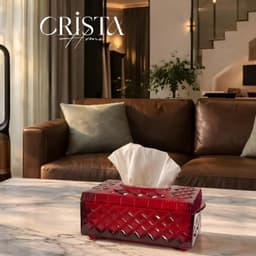 HỘP THỦY TINH ĐỰNG GIẤY ĂN VÂN KIM CƯƠNG CRISTA HOME 60250 -  ĐIỂM NHẤN TINH TẾ CHO MỌI KHÔNG GIAN 4