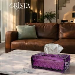 HỘP THỦY TINH ĐỰNG GIẤY ĂN VÂN KIM CƯƠNG CRISTA HOME 60250 -  ĐIỂM NHẤN TINH TẾ CHO MỌI KHÔNG GIAN 5
