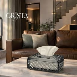 HỘP THỦY TINH ĐỰNG GIẤY ĂN VÂN KIM CƯƠNG CRISTA HOME 60250 -  ĐIỂM NHẤN TINH TẾ CHO MỌI KHÔNG GIAN 6