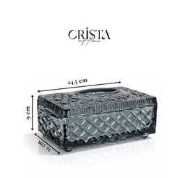 HỘP THỦY TINH ĐỰNG GIẤY ĂN VÂN KIM CƯƠNG CRISTA HOME 60250 -  ĐIỂM NHẤN TINH TẾ CHO MỌI KHÔNG GIAN 8