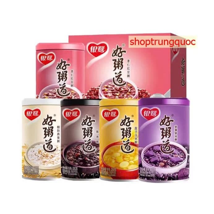 Cháo Trung Quốc Yinlu 280g * 12 lon/ thùng (Lon lẻ nhiều vị)