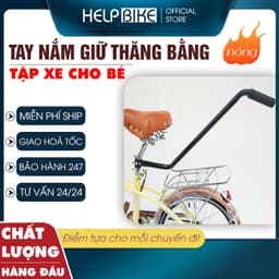 Tay nắm giữ thăng bằng cho bé tập đi xe đạp HELPBIKE lắp phía sau xe Thanh gậy dài phù hợp các loại xe đạp - TNTB 1