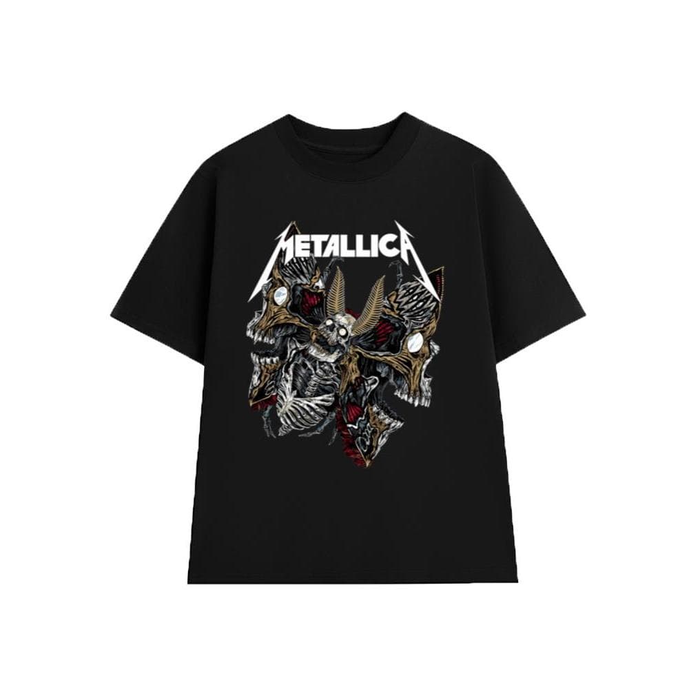Áo Thun METALLICA Rock Band vintage ML019, Unisex Form Rộng Cotton Mềm