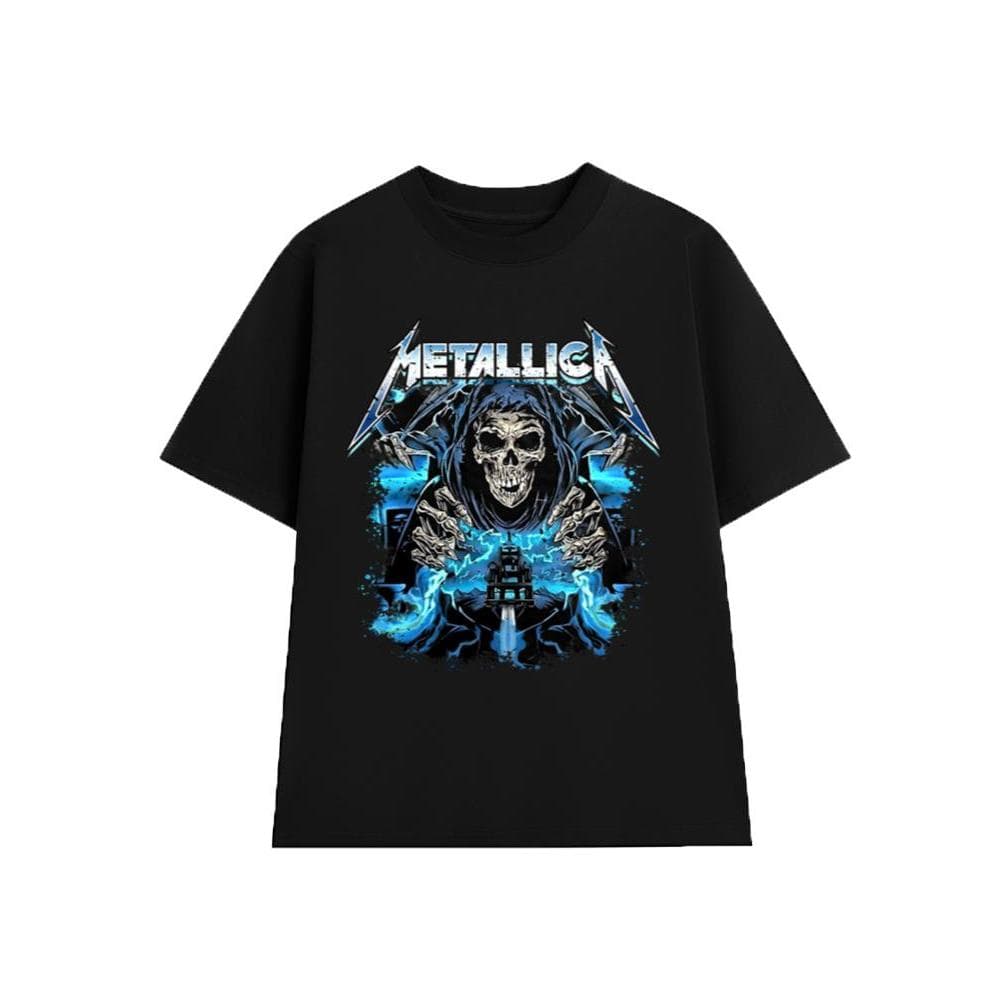 Áo Thun METALLICA Rock Band vintage ML020, Unisex Form Rộng Cotton Mềm