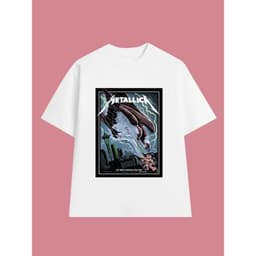 Áo Thun METALLICA Rock Band vintage ML022, Unisex Form Rộng Cotton Mềm 2