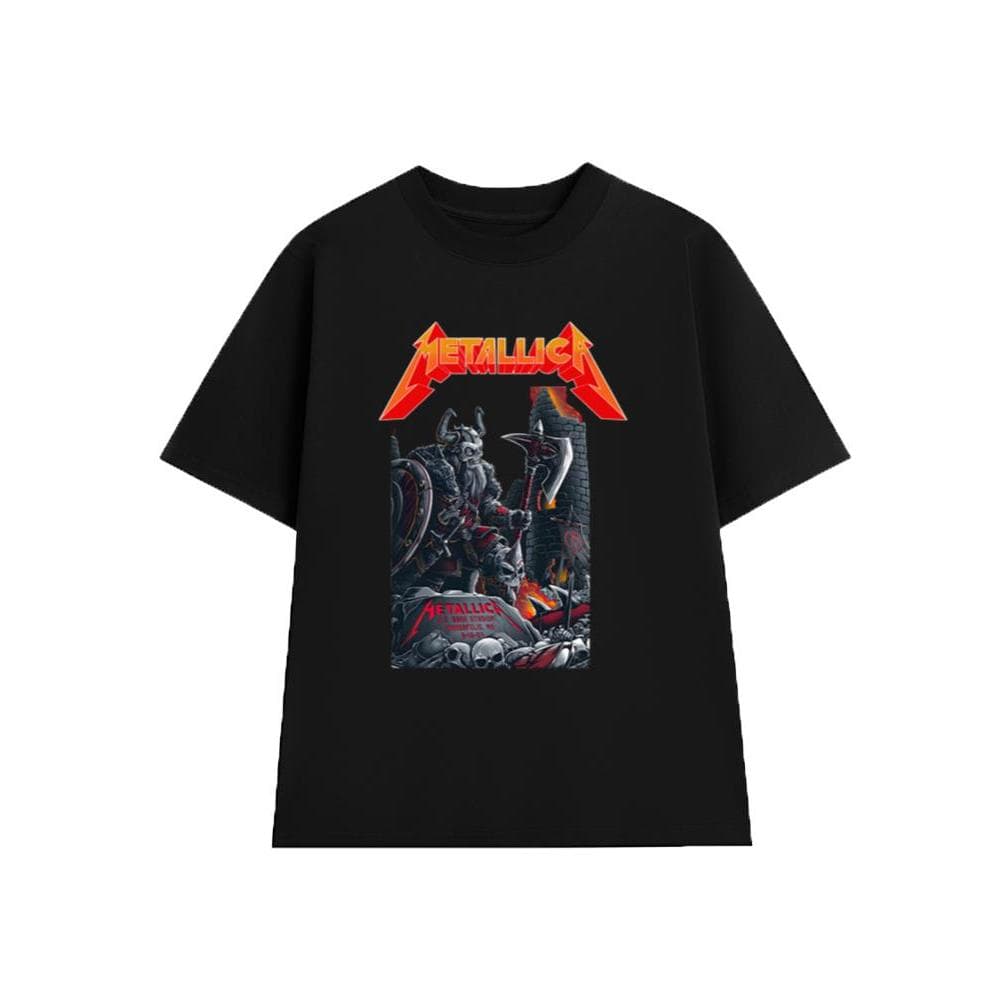Áo Thun METALLICA Rock Band vintage ML026, Unisex Form Rộng Cotton Mềm