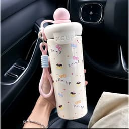 Bình giữ nhiệt 600ml inox 316 cao cấp có ống hút tiện lợi, quai xách chắc chắn, siêu cute 3