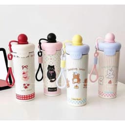 Bình giữ nhiệt 600ml inox 316 cao cấp có ống hút tiện lợi, quai xách chắc chắn, siêu cute 1