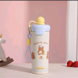 Bình giữ nhiệt 600ml inox 316 cao cấp có ống hút tiện lợi, quai xách chắc chắn, siêu cute 6