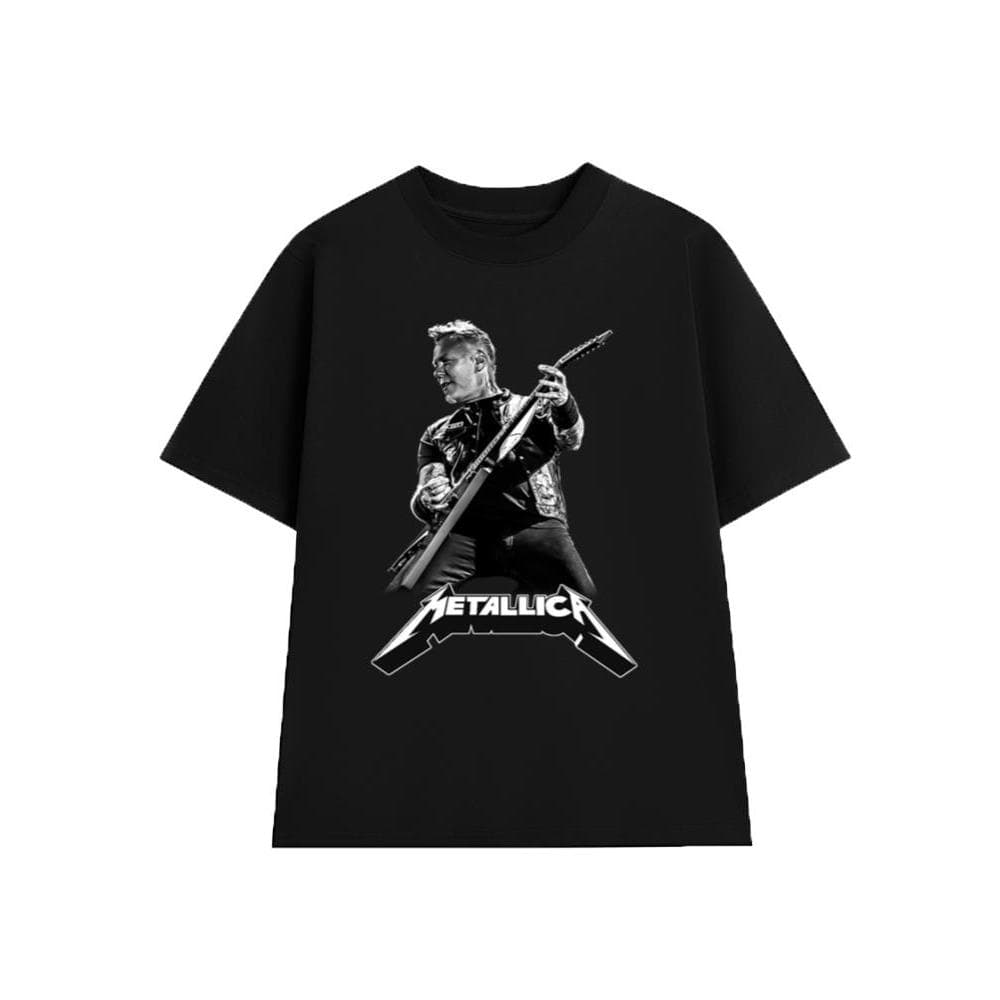 Áo Thun James Hetfield - METALLICA Rock Band vintage, Unisex Form Rộng Cotton Mềm