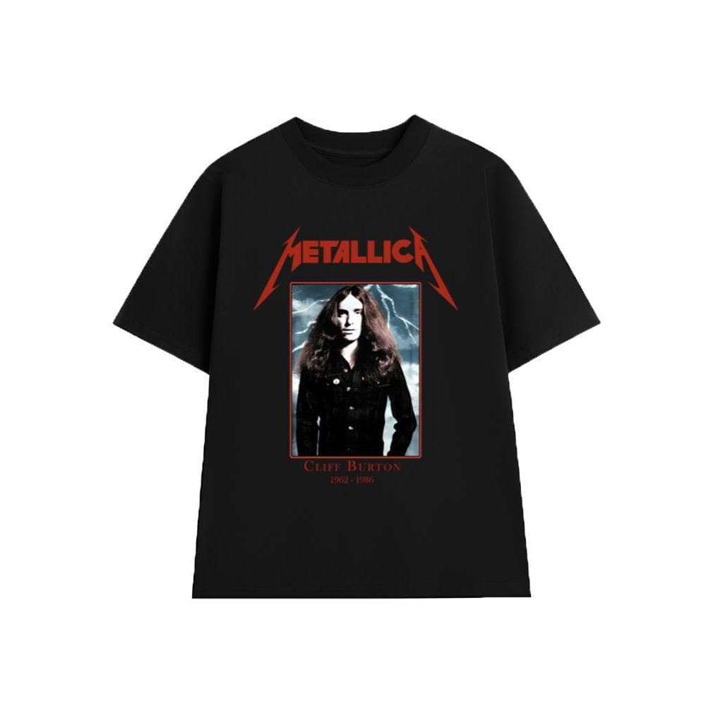 Áo Thun Cliff Burton - METALLICA Rock Band vintage, Unisex Form Rộng Cotton Mềm