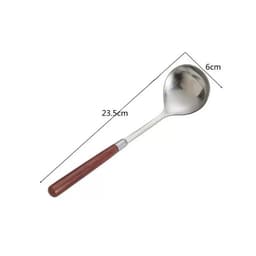 Set 3 thìa dụng cụ nấu ăn không gỉ tay cầm bằng gỗ dụng cụ nhà bếp VINBEO -[AL06] 7