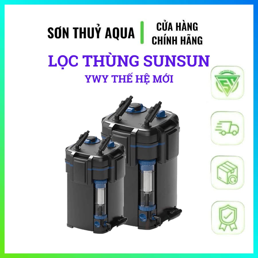 Lọc thùng tách phân Sunsun YWY 800 - tích hợp tách phân, lọc phụ, xả đáy