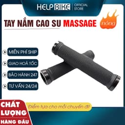 Tay nắm xe đạp thể thao gai massage, Có Đồ Lắp Đầy Đủ - TN15 1