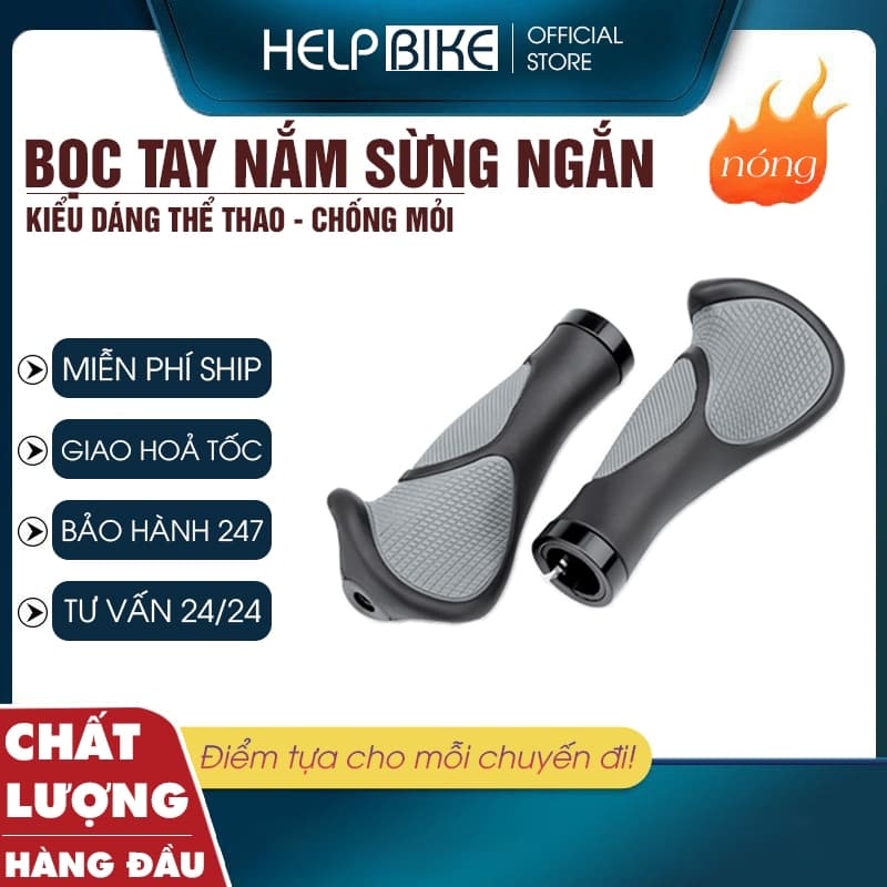 tay nắm xe đạp cao su đặc, cầm nắm rất Mịn và Chắc tay - TN16