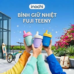 Bình giữ nhiệt Inochi Fuji Teeny 360ml - inox 304 mini có ống hút lưới lọc trà chống tràn 1
