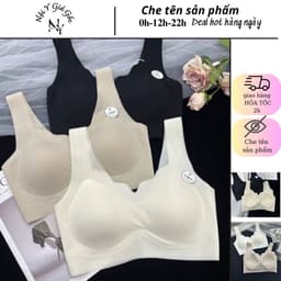 [SẴN MÚT] Áo Bra Su Thạch Quảng Châu Không Gọng, Đệm Mút Mỏng, Dây Bản To Dưới 55kg Mã 5501 1