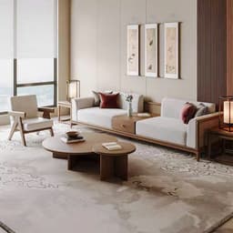 Ghế sofa gỗ phối mây đệm nỉ, da VUADECOR VS118 6