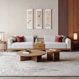 Ghế sofa gỗ phối mây đệm nỉ, da VUADECOR VS118 9