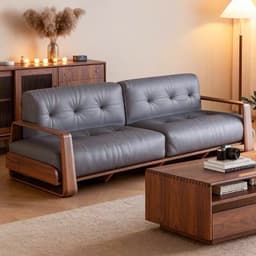 Ghế sofa gỗ tự nhiên đệm nỉ, da VUADECOR VS119 5