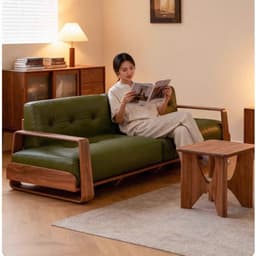 Ghế sofa gỗ tự nhiên đệm nỉ, da VUADECOR VS119 7