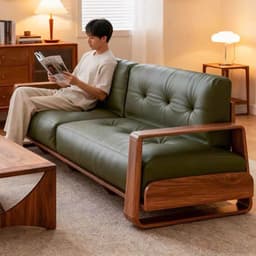 Ghế sofa gỗ tự nhiên đệm nỉ, da VUADECOR VS119 3