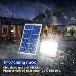 Đèn Pha Năng Lượng Mặt Trời 1000W Mayor Wolf Mắt Ngọc Sân Vườn Cổng Nhà Bãi Xe Nhà Xưởng Chống Nước Điều Khiển Từ Xa 9