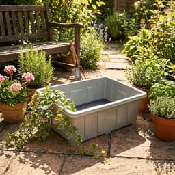 Chậu thông minh 45L có chân đế 64x44.5x22cm trồng rau, cây, chậu bể cá, khay rau nhựa dày cao cấp 1