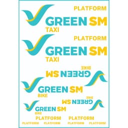 Tem Logo Green SM Dán Không Nền, Mẫu mới của Xanh SM, dán Ôtô, Xe máy, Mũ Bảo Hiểm 7