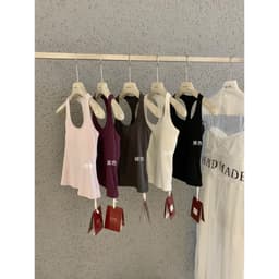 [𝐒𝐀𝐋𝐄] 𝑻𝒉𝒆𝑴𝒂𝒚 x 𝐖𝐆𝐖𝐄/ Áo Thun Ba Lỗ Nữ Kèm Mút Ngực 𝐖𝐆𝐖𝐄 8876, Áo Balo 2 Dây Lưng Chữ I Chất Mềm Mát 2