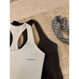 [𝐒𝐀𝐋𝐄] 𝑻𝒉𝒆𝑴𝒂𝒚 x 𝐖𝐆𝐖𝐄/ Áo Thun Ba Lỗ Nữ Kèm Mút Ngực 𝐖𝐆𝐖𝐄 8876, Áo Balo 2 Dây Lưng Chữ I Chất Mềm Mát 4