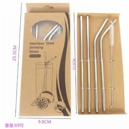 Bộ 4 Ống Hút Inox 304 Cao Cấp Tặng Kèm Cọ Rửa - Ống Hút Kim Loại Tái Sử Dụng Bảo Vệ Môi Trường 2