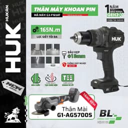 Khoan Pin HUKAN Gen3 G3-F165AT, Lực Siết 165N.m - ANTI-KICHBACK - TẠO XUNG 2