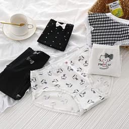 Combo 10 quần Hình Mèo xinh xắn cho bé gái, chất vải cotton, cạp ren mềm, co giãn 4 chiều 2