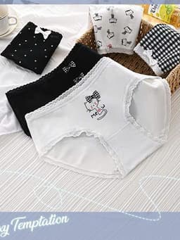 Combo 10 quần Hình Mèo xinh xắn cho bé gái, chất vải cotton, cạp ren mềm, co giãn 4 chiều 10