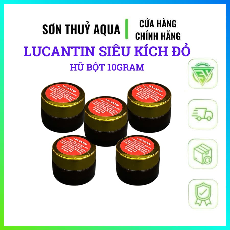 Lucantin kích đỏ cá koi cá vàng 10g – tăng màu đỏ tự nhiên – kích thích ăn mạnh cho cá cảnh
