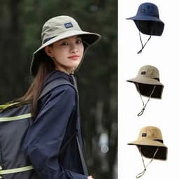 Mũ đi bộ đường dài, Mũ xô, Mũ ngư dân khô nhanh, Mũ chống nắng vành rộng hình mặt trời, Mũ chống nắng QMSTORE 4