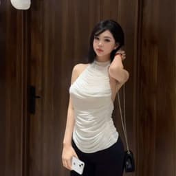 Áo Cổ Yếm Ôm Body Xếp Ly Quyến Rũ Hở Lưng Dây Mảnh Phối Đi Tiệc, Đi Chơi Sang Chảnh Slay 7