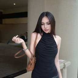 Áo Cổ Yếm Ôm Body Xếp Ly Quyến Rũ Hở Lưng Dây Mảnh Phối Đi Tiệc, Đi Chơi Sang Chảnh Slay 3