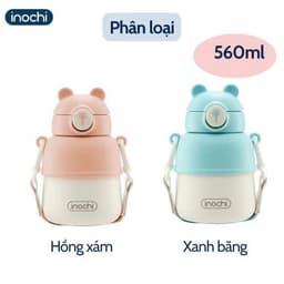 Bình giữ nhiệt inox Fuji Bear Inochi 560ml – Inox 316, Giữ nhiệt tốt, Có ống hút, dây đeo cho bé 9