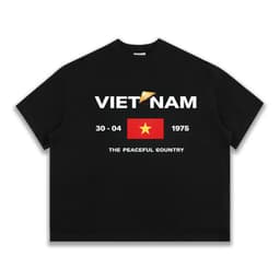 Áo Thun BOXY Local Brand VEQISTU "30 Tháng 4", Áo Thun Boxy Form Rộng Unisexm Nam Nữ Cổ Tròn 250Gsm 100% Cotton 3