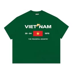Áo Thun BOXY Local Brand VEQISTU "30 Tháng 4", Áo Thun Boxy Form Rộng Unisexm Nam Nữ Cổ Tròn 250Gsm 100% Cotton 7