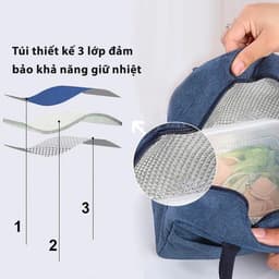 Túi Đựng Hộp Cơm Giữ Nhiệt Văn Phòng, Túi Giữ Nhiệt Đựng Có Quai Cầm Dùng Đựng Cơm Trưa Mang Đồ Ăn-ZEST 2