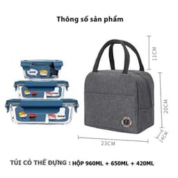 Túi Đựng Hộp Cơm Giữ Nhiệt Văn Phòng, Túi Giữ Nhiệt Đựng Có Quai Cầm Dùng Đựng Cơm Trưa Mang Đồ Ăn-ZEST 5