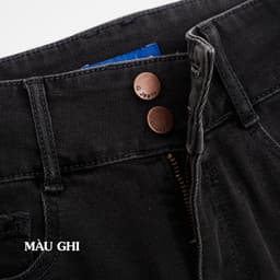 Quần bò nữ ống loe cạp cao GENVIET JEANS vải denim form ôm, chất co giãn 8783 6