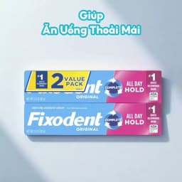 Keo Dán Hàm Răng Giả Fixodent 68g Bám Dính Chắc Chắn, Không Trơn Trượt 3